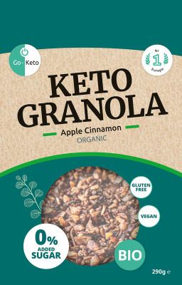 Go-Keto Granola appel kaneel bio keto koolhydraatarm gluvr (290g) 290g