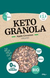 Go-Keto Go-Keto Granola appel kaneel bio keto koolhydraatarm gluvr (290g)