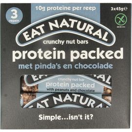 Eat Natural Eat Natural Crunch pinda choco 3 x 45 gram (3x45g)