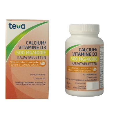 Teva Calcium/Vitamine D 500mg/400IE (90kt) 90kt