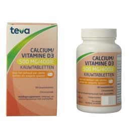Teva Teva Calcium/Vitamine D 500mg/400IE (90kt)