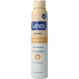 Koopjes Drogisterij Sanex Deodorant spray sensitive (200ml) aanbieding