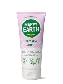 Happy Earth Happy Earth Wasgel creme olie baby & kids (200ml)