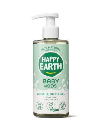 Happy Earth Was & badgel zeepvrij baby & k ids (300ml) 300ml