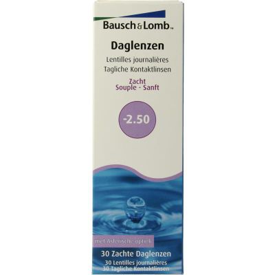 Bausch + Lomb Daglenzen -2.50 (30st) 30st