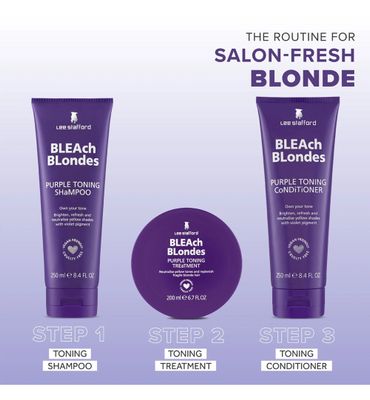 Lee Stafford Bleach blondes purple toning shampoo (250ml) 250ml