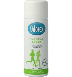 Koopjes Drogisterij Odorex Natural fresh spray mini (50ml) aanbieding