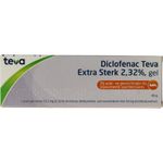 Teva Diclofenac 2,32% extra sterk (60g) 60g thumb