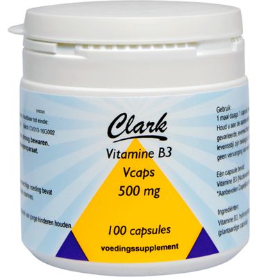 Clark Vitamine B3 nicotinamide 500mg (100ca) 100ca