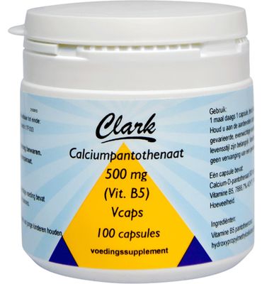 Clark Vitamine B5 pantotheenzuur 500mg (100ca) 100ca