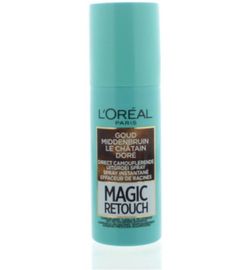 L'Oréal L'Oréal Magic retouch goud midden bruin spray (75ml)