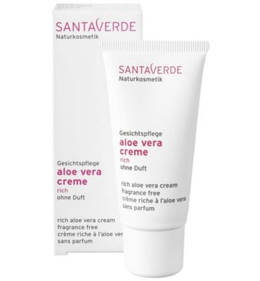 Santaverde Aloe vera cream rich parfumvrij (30ml) 30ml