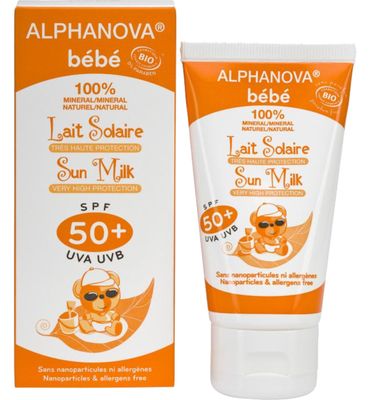 Alphanova Sun Sun zonnebrand milk baby SPF50 zonder parfum (50g) 50g