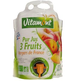 Vitamont Vitamont Puur 3 vruchtensap bio (3000ml)