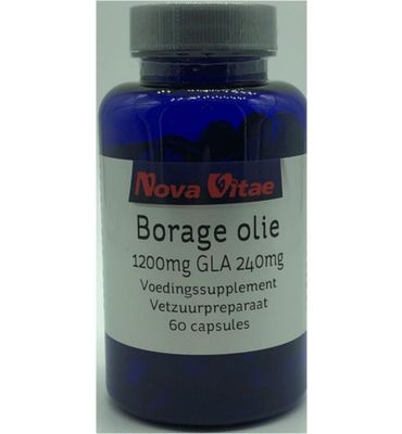 Nova Vitae Borage olie 1200 mg GLA 240 mg (60ca) 60ca