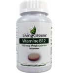 LivingGreens Vitamine B12 methylcobalamine 1000mcg (180tb) 180tb thumb