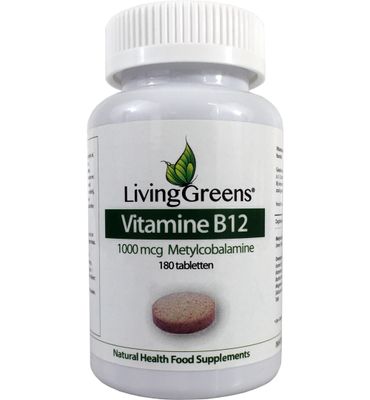 LivingGreens Vitamine B12 methylcobalamine 1000mcg (180tb) 180tb