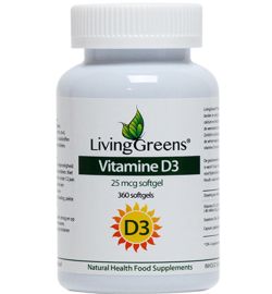 Livinggreens LivingGreens Vitamine D3 25mcg (360sft)