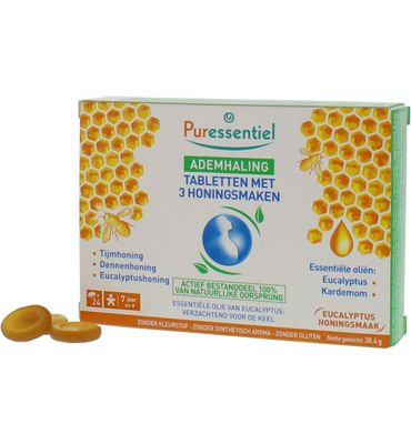 Puressentiel Ademhaling pastilles 3 honingsmaken (24st) 24st