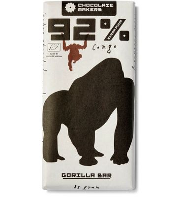 Chocolatemakers Gorilla bar extra puur 92% bio (85g) 85g