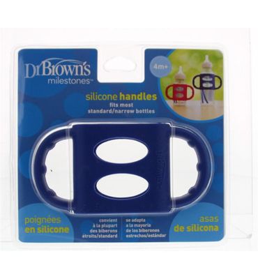 Dr Brown's Siliconen handvat voor standaard hals blauw (1st) 1st