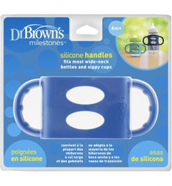 Dr Brown's Dr Brown's Siliconen handvat voor brede hals blauw (1st)
