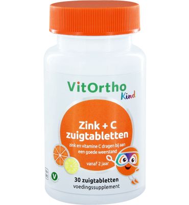 VitOrtho Zink + C kind zuigtabletten (30zt) 30zt