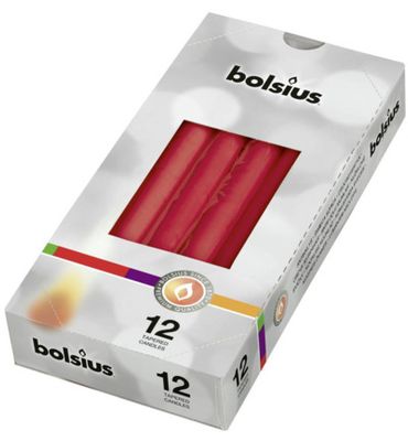 Bolsius Gotische kaars 245/24 rood (12st) 12st