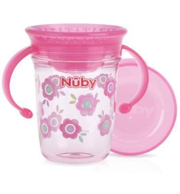 Nuby Wonder cup 240ml roze 6+ maanden (1st) 1st