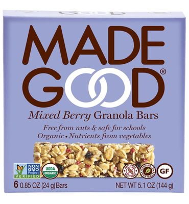 Made Good Granola bar mixed berries 24 gram bio (6x24g) 6x24g