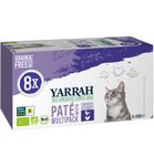 Yarrah Multipack kat met pate kip en kalkoen bio (8x100g) 8x100g thumb