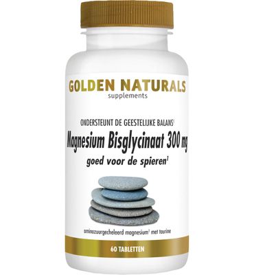 Golden Naturals Magnesium bisglycinaat 300 mg vegan (60tb) 60tb