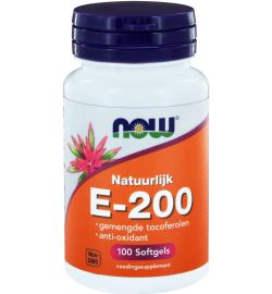 Now Now Vitamine E-200 natuurlijke gemengde tocoferolen (100sft)