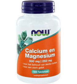 Now Now Calcium 500 mg en magnesium 250 mg (100tb)