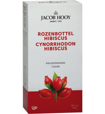Jacob Hooy Rozenbottel hibiscus thee zakjes (20st) 20st