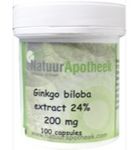 Natuurapotheek Ginkgo biloba 24% 200 mg (100ca) 100ca thumb