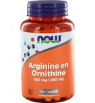 Now Arginine & Ornithine 500/250 mg (100ca) 100ca thumb