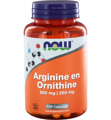 Now Arginine & Ornithine 500/250 mg (100ca) 100ca