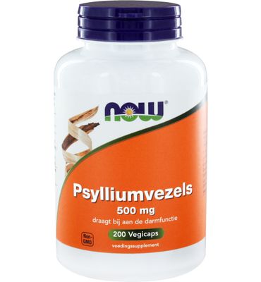 Now Psylliumvezels 500 mg (200vc) 200vc