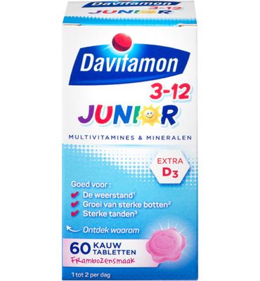 Davitamon Junior 3+ framboos (60kt) 60kt