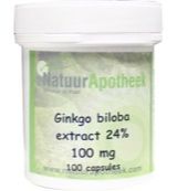 Natuurapotheek Ginkgo biloba 24% 100 mg (100ca) 100ca