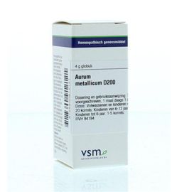 Vsm VSM Aurum metallicum D200 (4g)