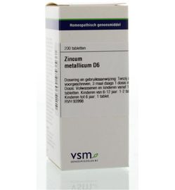 Vsm VSM Zincum metallicum D6 (200tb)