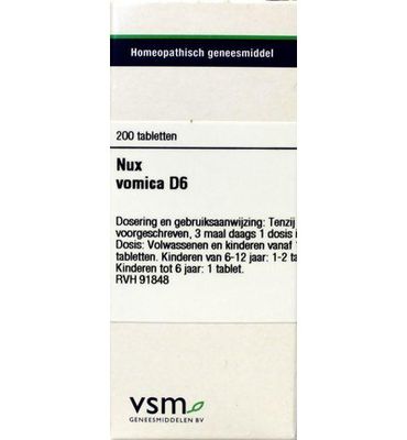 VSM Nux vomica D6 (200tb) 200tb