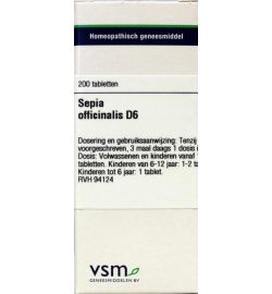 Vsm VSM Sepia officinalis D6 (200tb)