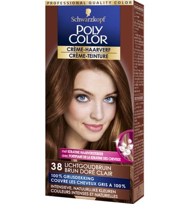 Poly Color Creme haarverf 38 licht goudbruin (90ml) 90ml