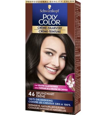 Poly Color Creme haarverf 46 bruin zwart (90ml) 90ml