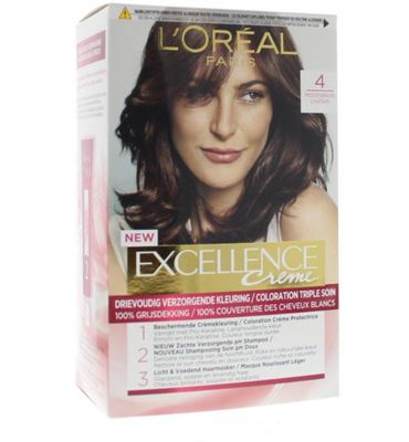 L'Oréal Excellence 4 Middenbruin (1set) 1set