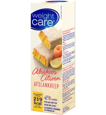 Weight Care Maaltijdreep abrikoos/citroen (2st) 2st