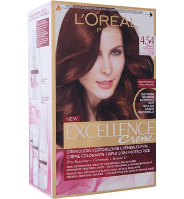L'Oréal Excellence 4.54 kastanje middenbruin (1set) 1set
